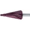 Stepped drill universal HSS spiral fluted TiALN 4-20mm